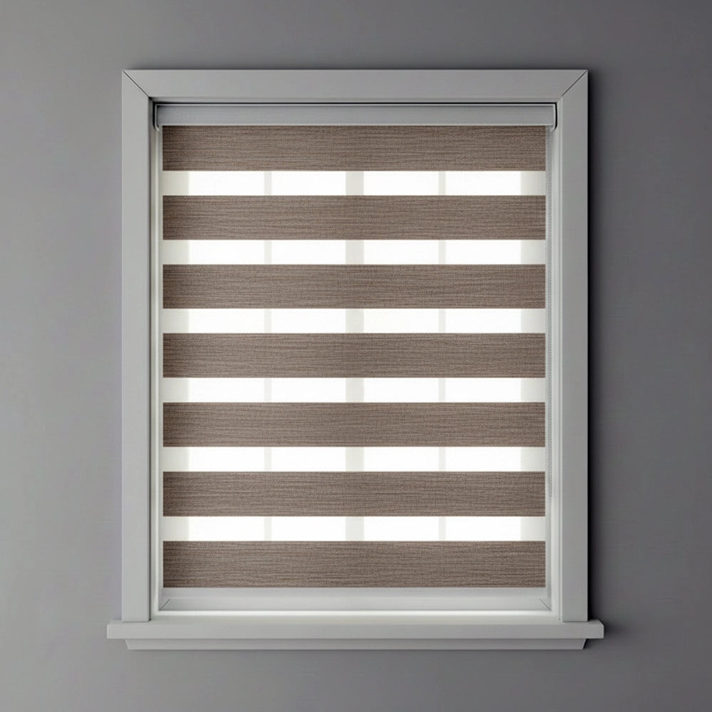 Multi Stone/Grey zebra blind by Linen and Co - premium hospitality window blinds