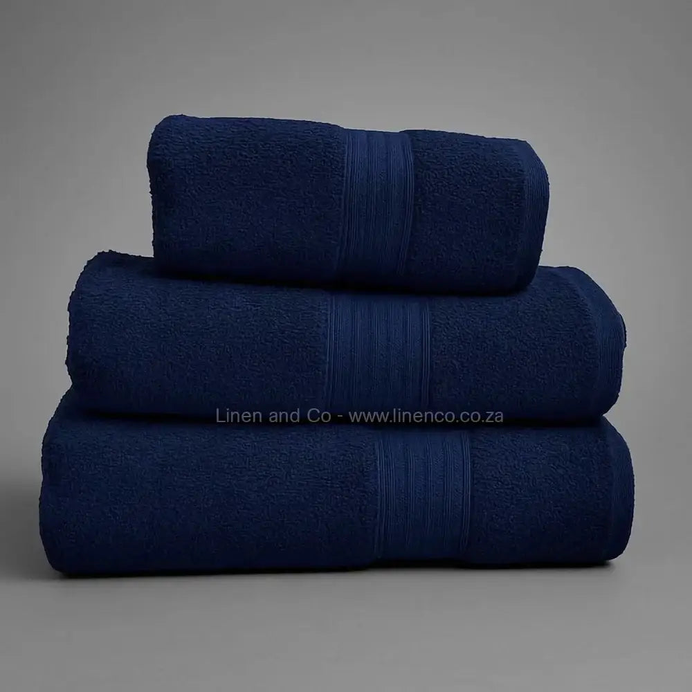 Navy bath towels - quality hospitality bath linen by Linen and Co