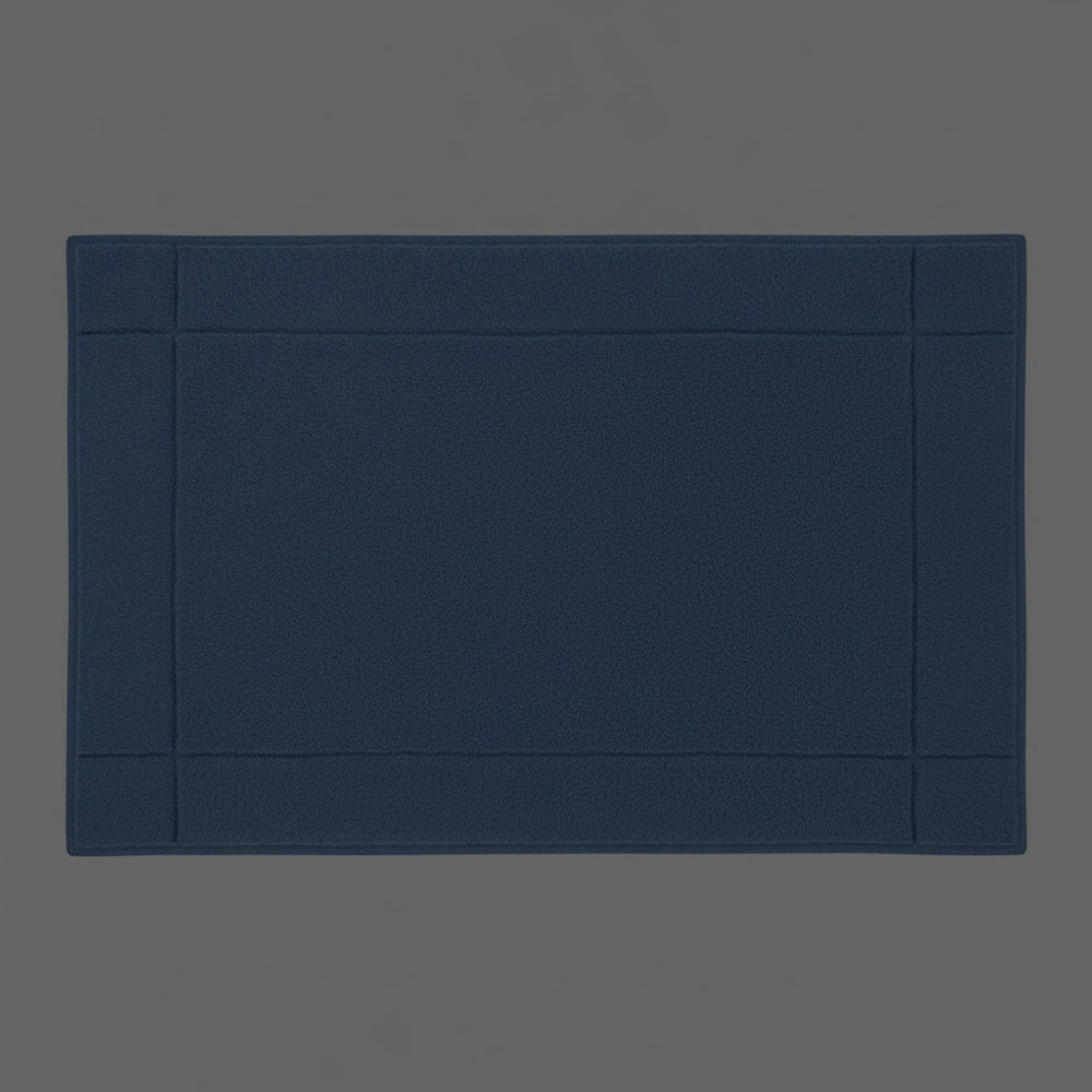 Navy Blue Glodina snag-free bath mat premium hospitality bath linen by Linen and Co