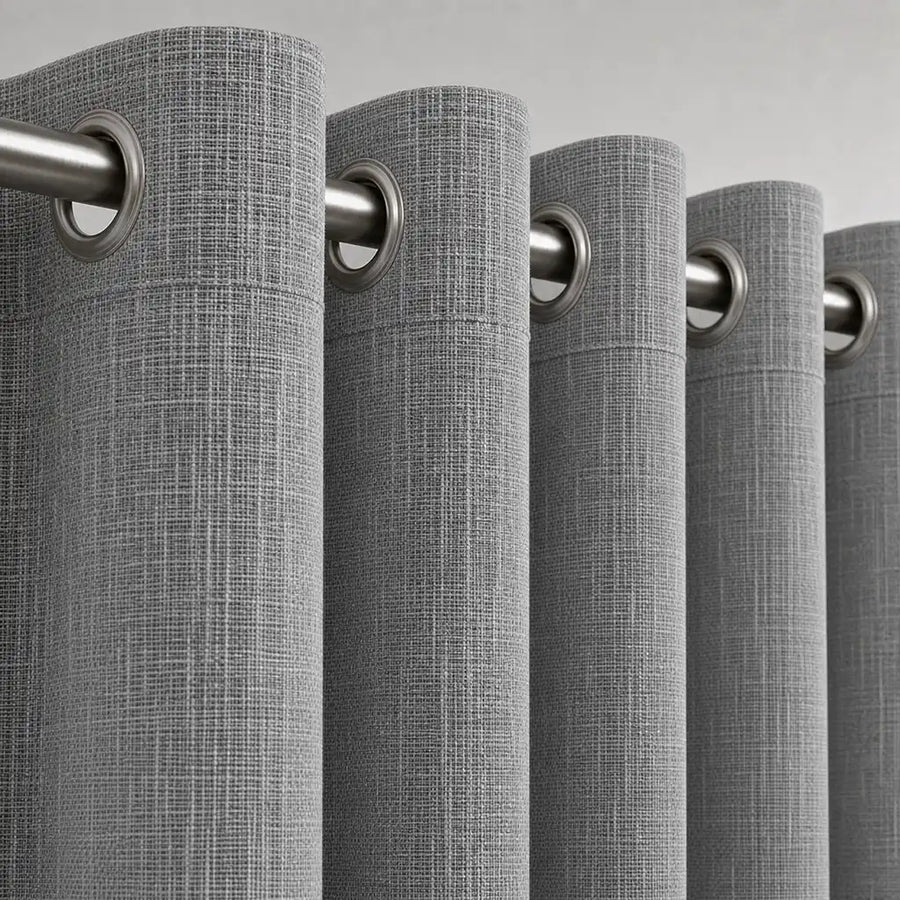 Eyelet heading detail for Obscura Blockout Ready-Made Taped Curtain