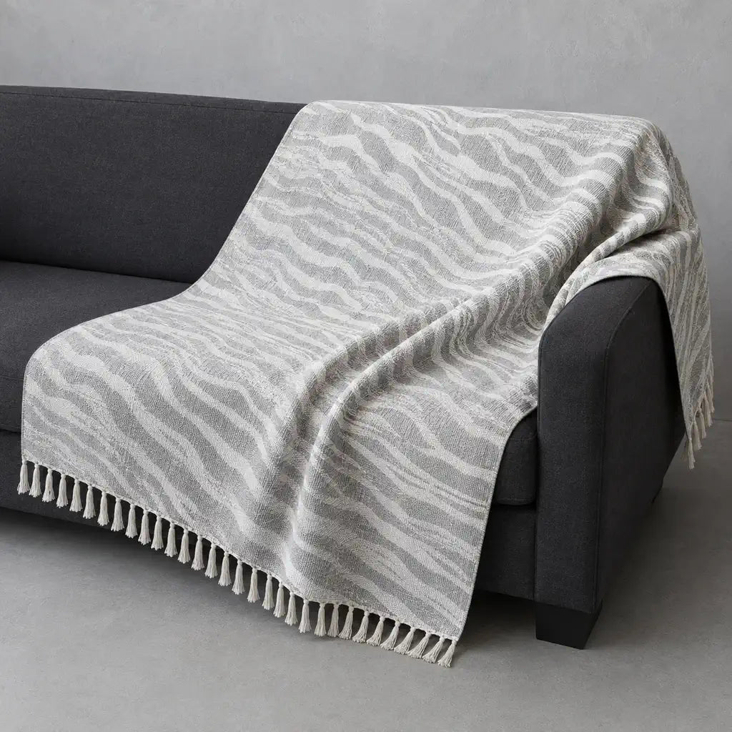 Olivia Cotton Throw in Platinum #Colour_Platinum