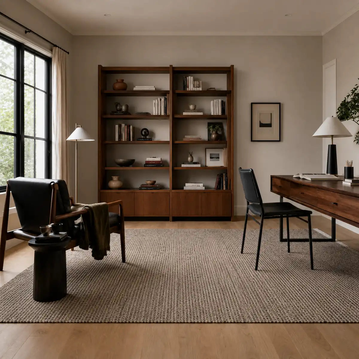 Papini Hunter rug in Terracotta - lifestyle view - Linen and Co