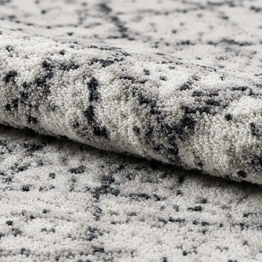 Papini Lynx rug in Stone - close-up detail - Linen and Co