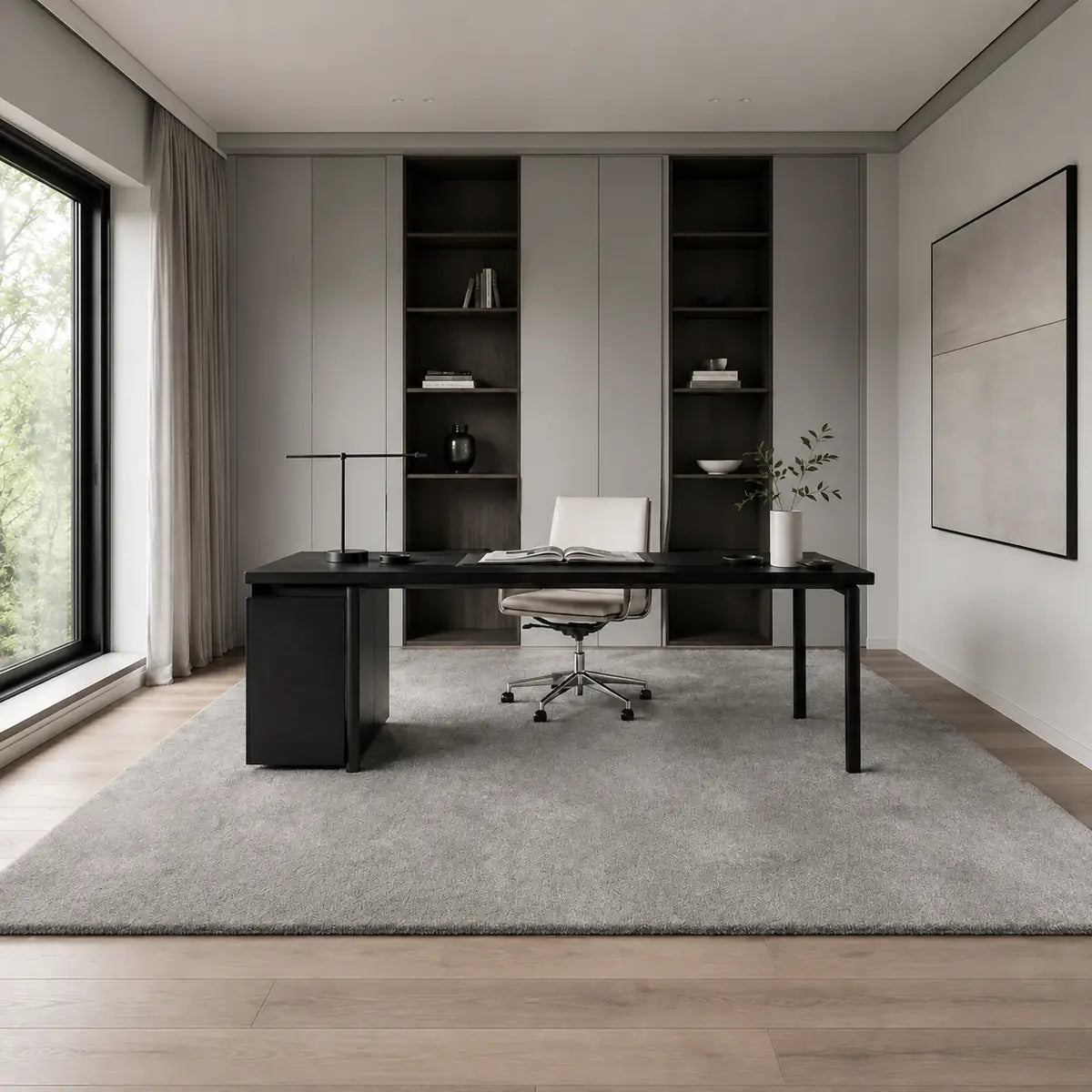 Papini Temptation rug in Greystone - lifestyle view - Linen and Co