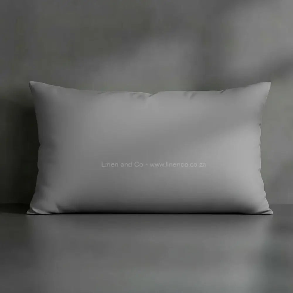 grey plain pillowcase - premium hotel quality percale linen - linen co