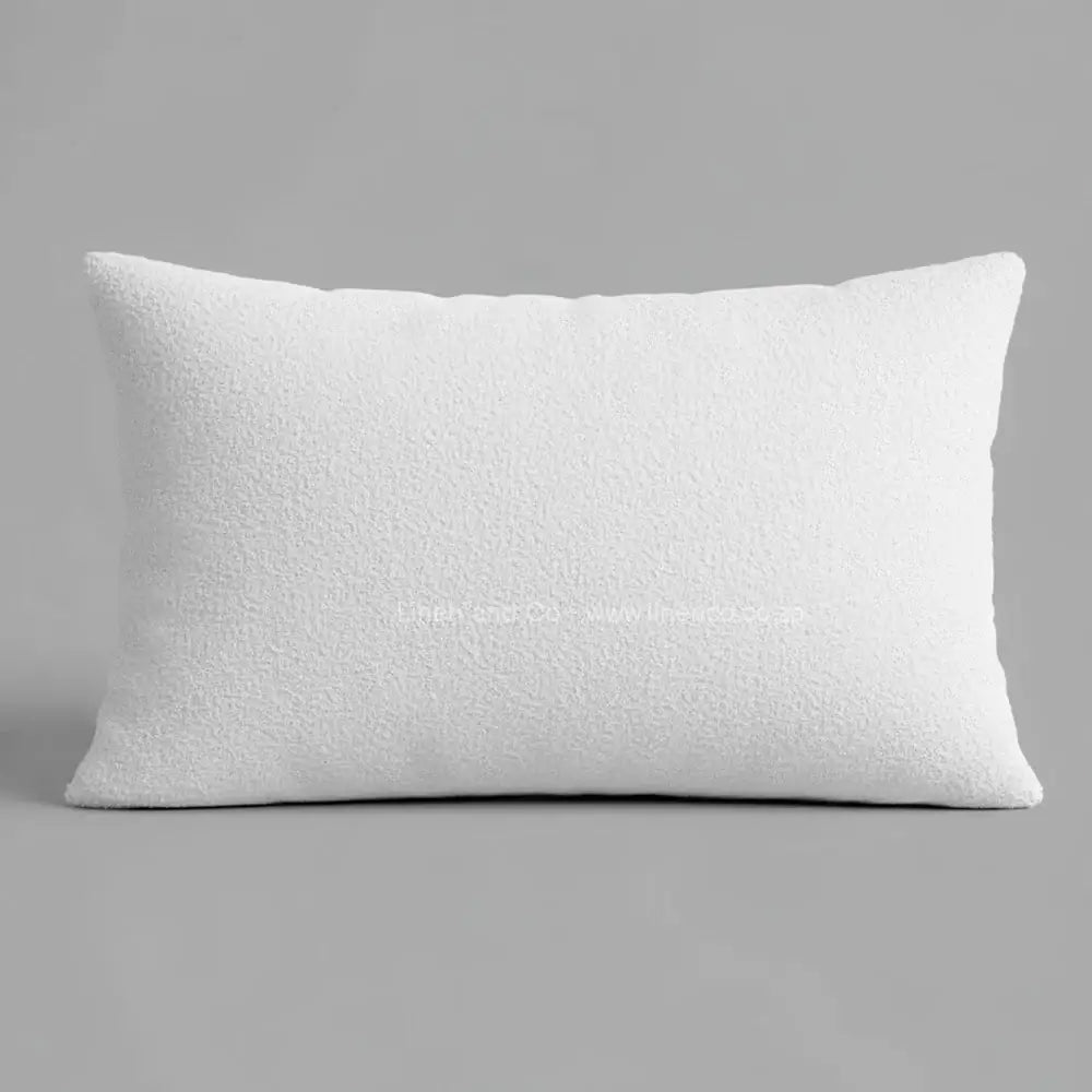 Towelling Wetsafe Pillow Protector in King size (50 x 90) – white towelling  waterproof pillow cover with terry cloth texture, displayed on neutral background. Hospitality-grade, machine washable pillow protection by Linen & Co