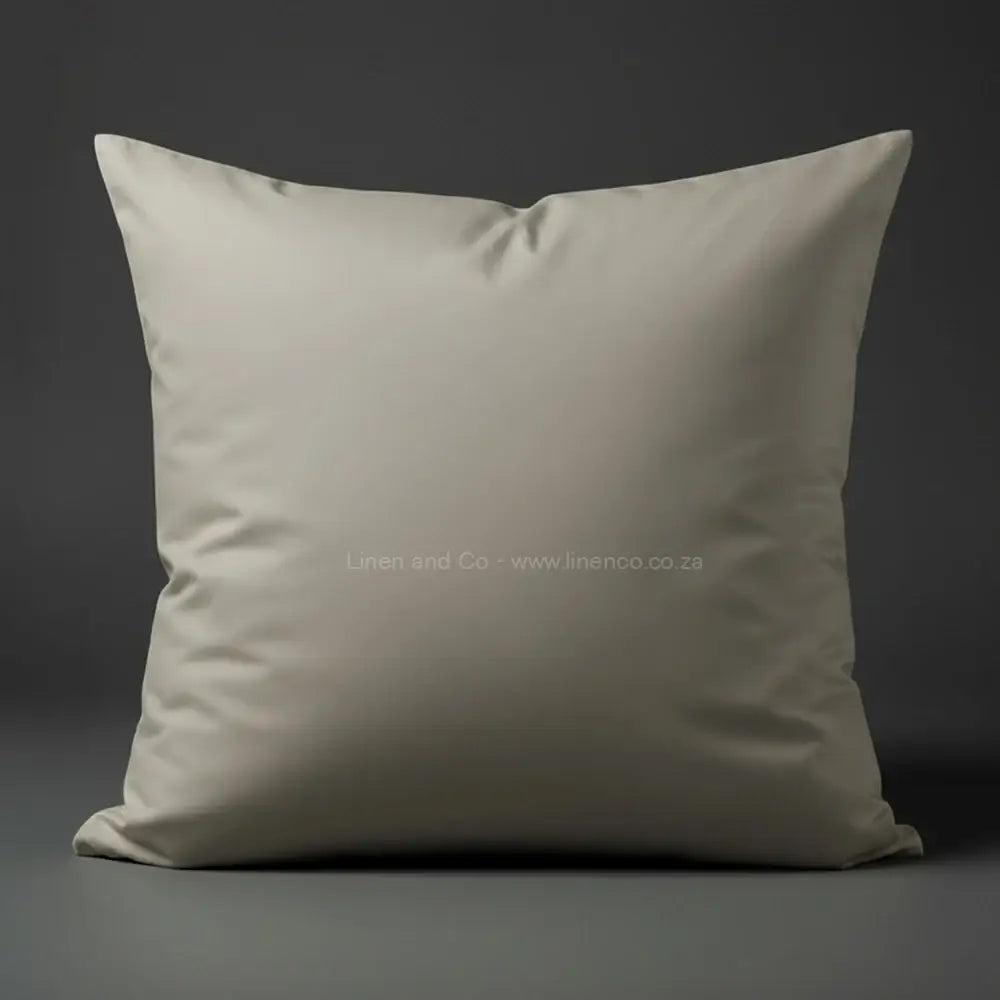 Stone plain pillowcase in continental size - premium hotel quality percale by Linen and Co