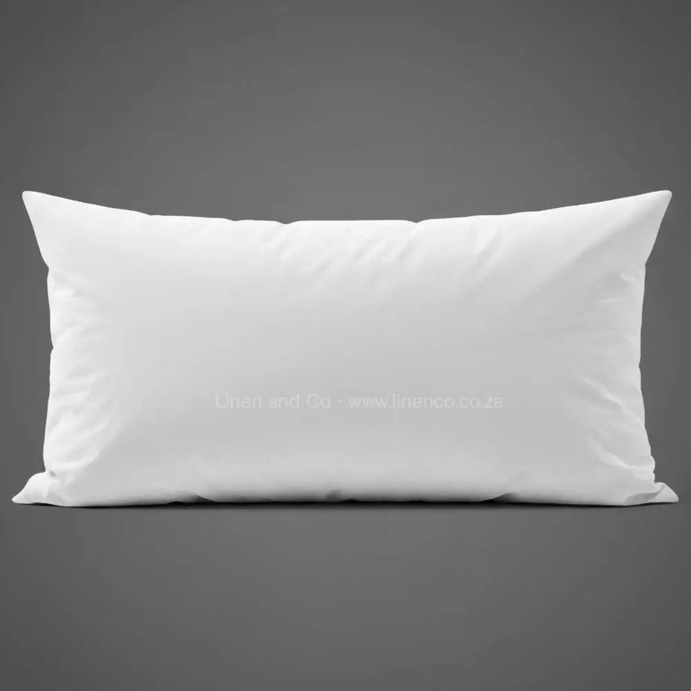 White luxury microfibre pillow from Linen and Co luxury hospitality collection, professional product photography showcasing premium pillow quality and comfort.