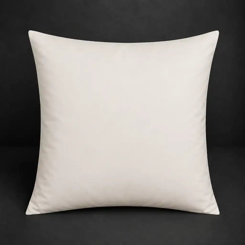 Cream plain 200TC 100% cotton percale continental pillowcase with no satin stitch border by Linen and Co