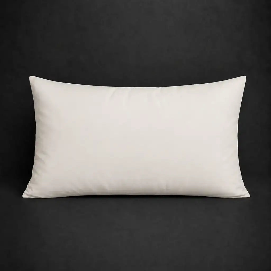 Cream plain 200TC 100% cotton percale pillowcase for Standard and King sizes with no satin stitch border by Linen and Co