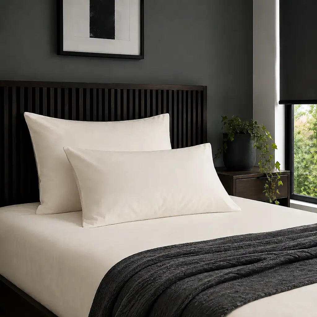 Cream Cotton 200TC Pillow Case