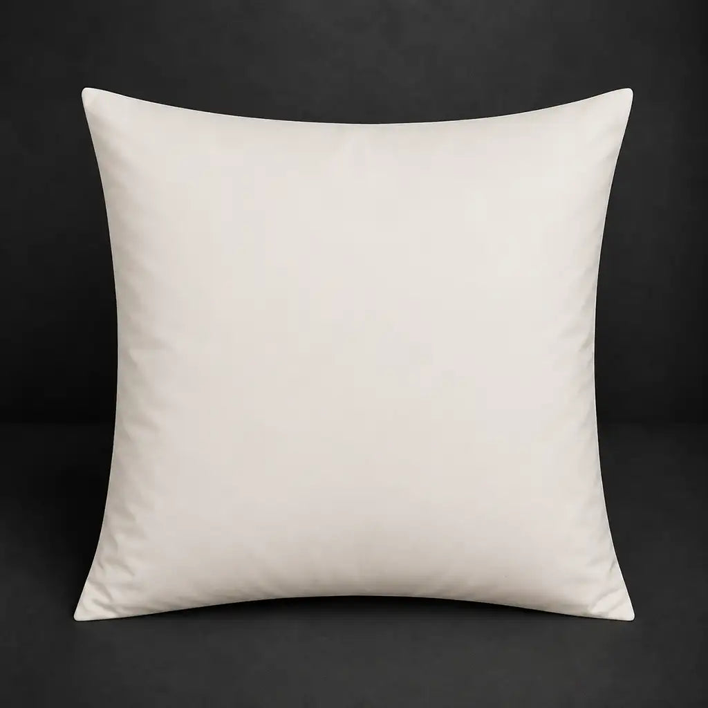 Cream plain 200TC polycotton percale continental pillowcase with no satin stitch border by Linen and Co