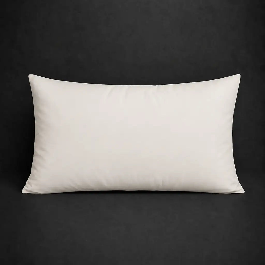 Cream plain 200TC polycotton percale pillowcase for Standard and King sizes with no satin stitch border by Linen and Co