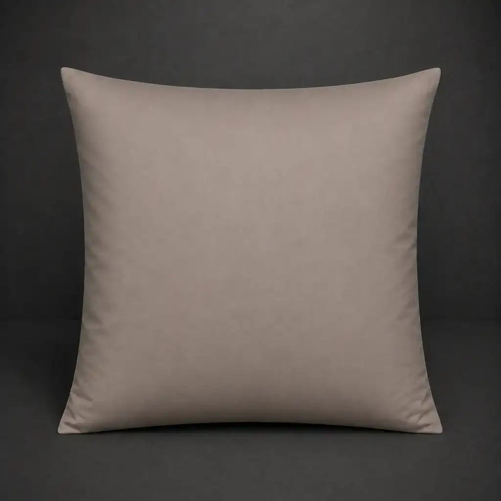 Stone plain 200TC 100% cotton percale continental pillowcase with no satin stitch border by Linen and Co