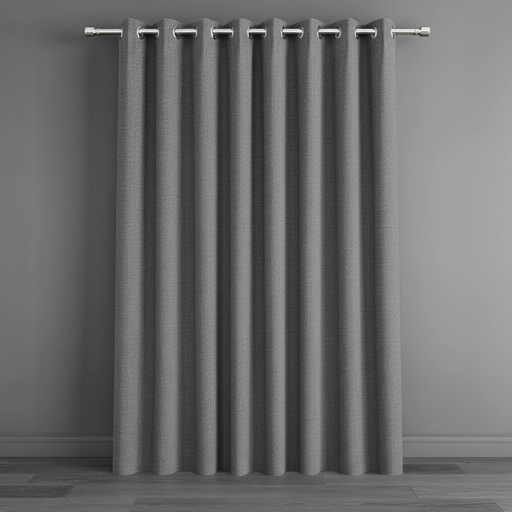 Platinum eyelet 100% blockout curtain by Linen and Co - premium hospitality curtains