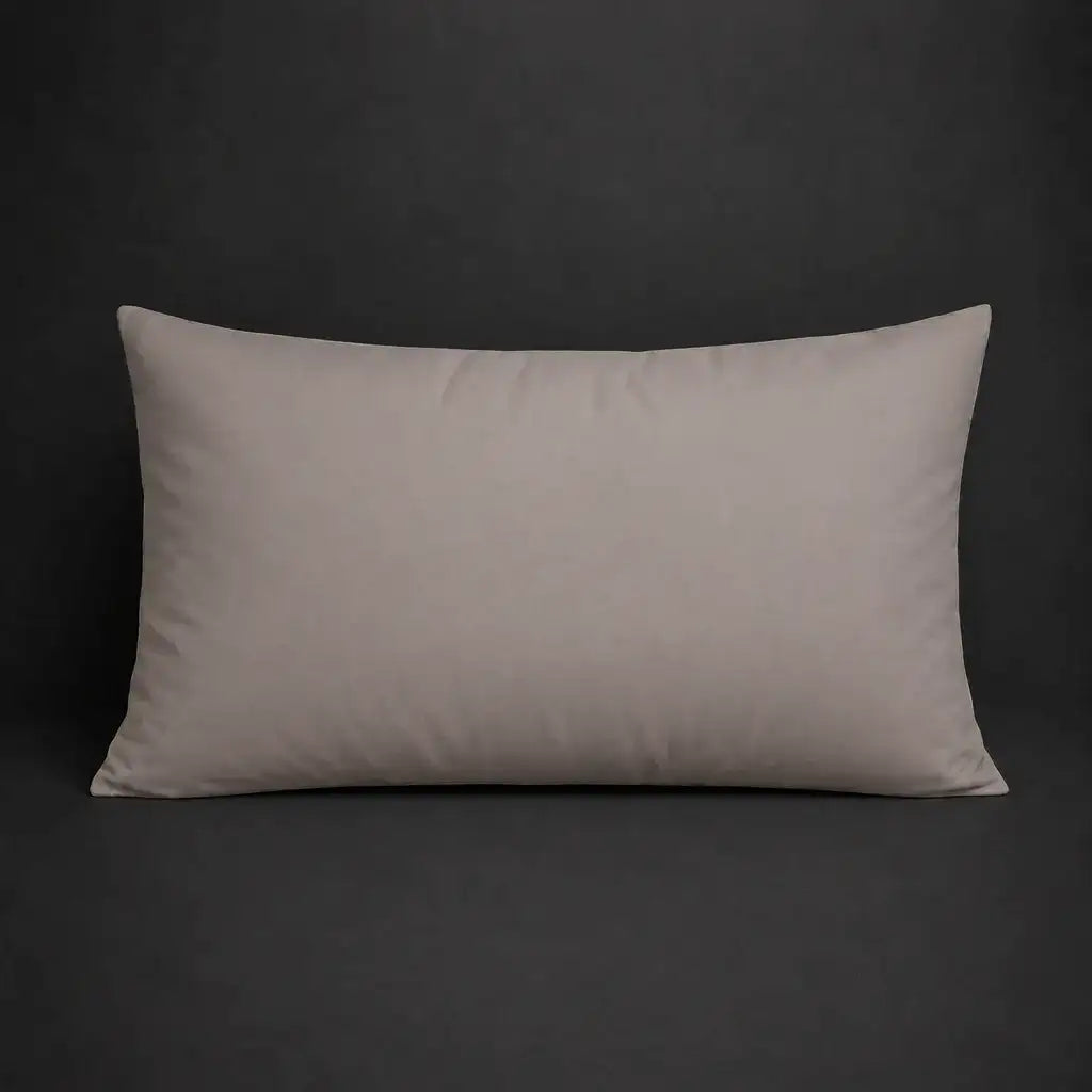 Stone Polycotton Percale 200TC Standard pillowcase with a plain no Satin Stitch finished edge.