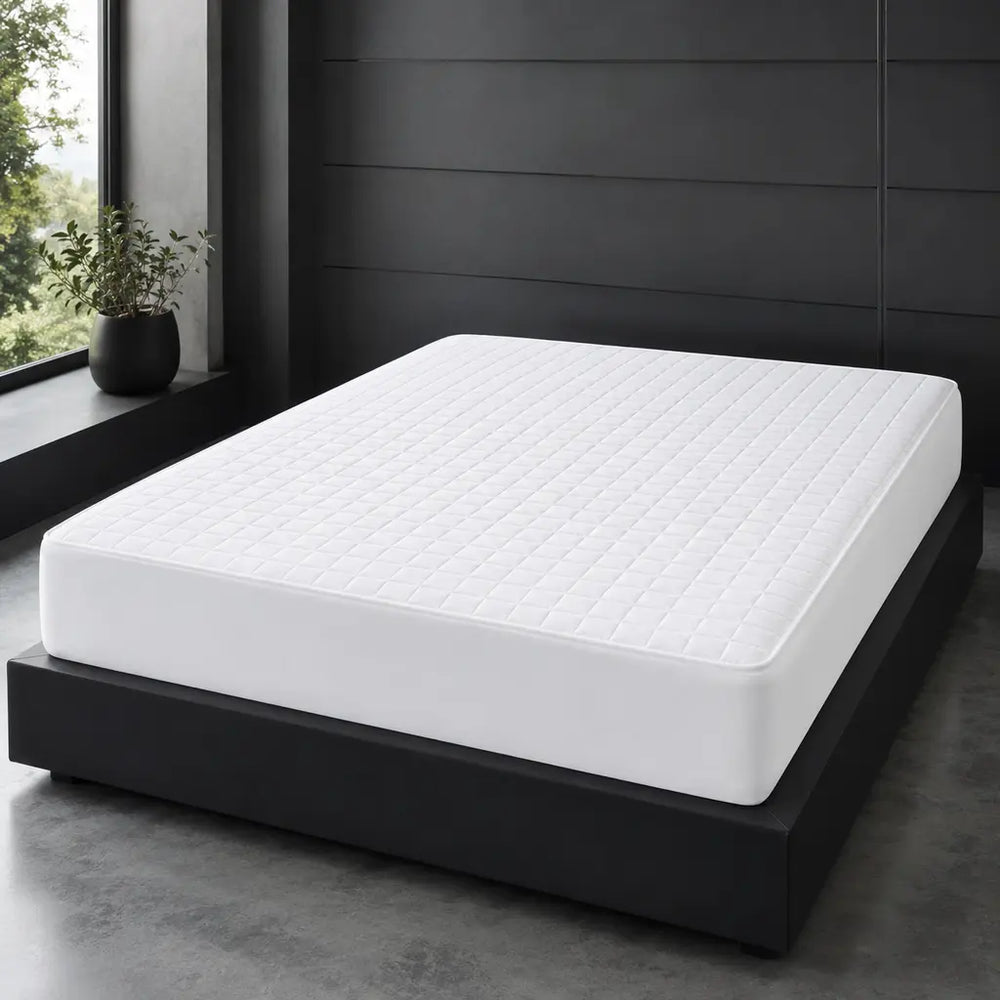 Quilted Wetsafe mattress protector by Linen and Co - white fitted waterproof mattress protection