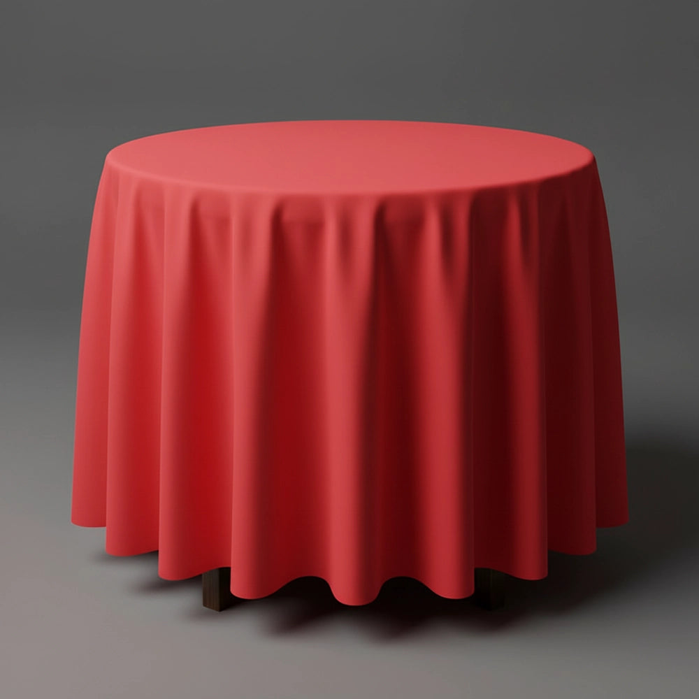 Red round table cloth by Linen and Co - premium hospitality 