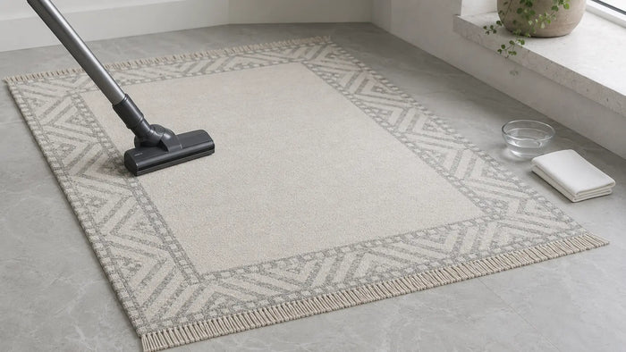 Care notes imagery for Mesa Rug