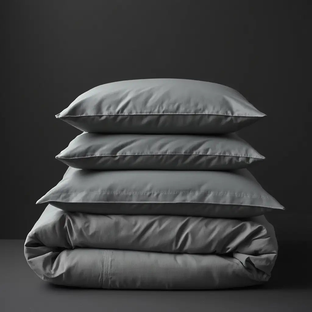 Grey bed linen