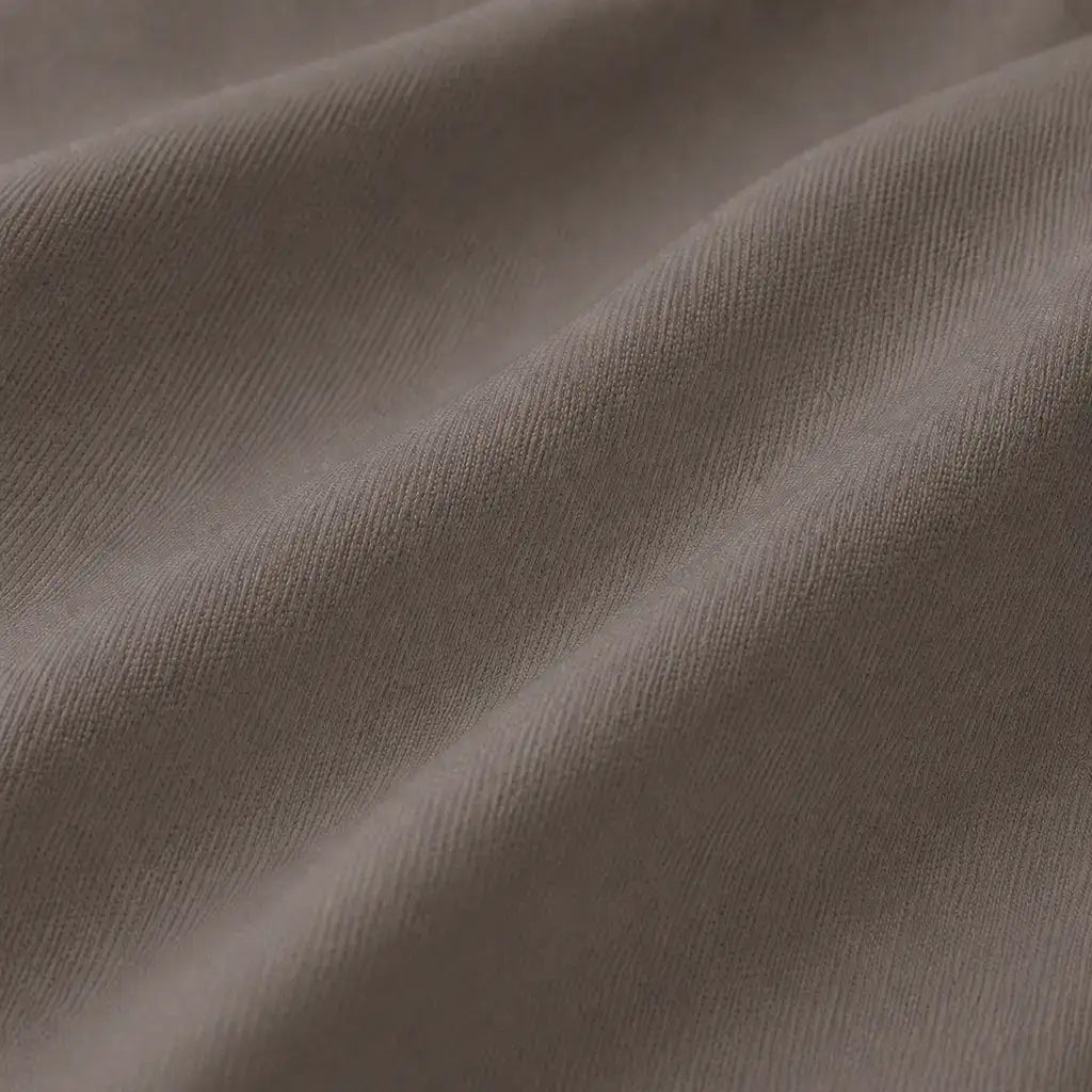 Stone Cotton Percale 200TC Fitted Sheets fabric texture close up - Linen and Co