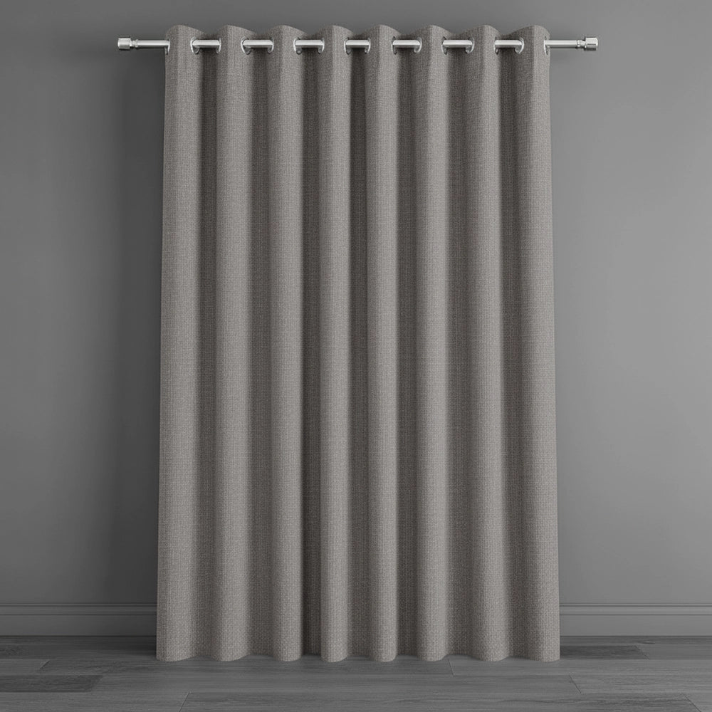 Stone eyelet 100% blockout curtain by Linen and Co - premium hospitality curtains
