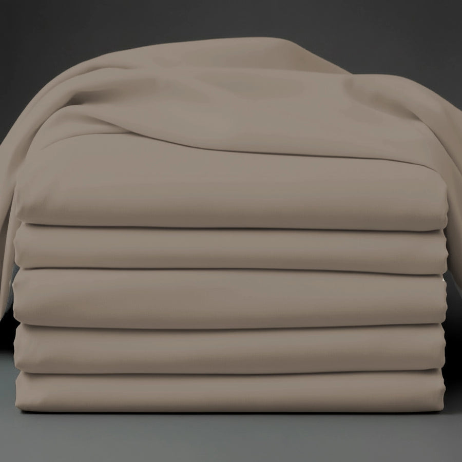 Stone percale 200TC folded bed linen  – Linen and Co