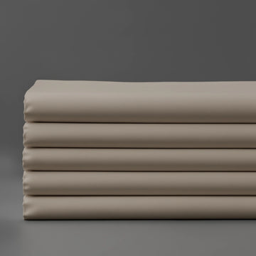 Stone flat sheet with no satin stitch - Linen and Co