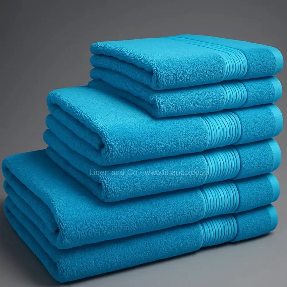 Teal bath towels - luxury hospitality bath linen by Linen and Co