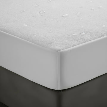 Towelling Wetsafe mattress protector by Linen and Co - waterproof mattress protection for hospitality and home