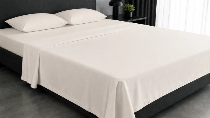 Cream Polycotton 200TC Flat Sheet