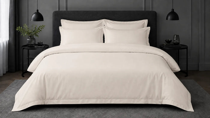 Cream Cotton 200TC Oxford Duvet Cover Set