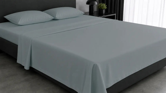 Duck Egg Polycotton 200TC Flat Sheet