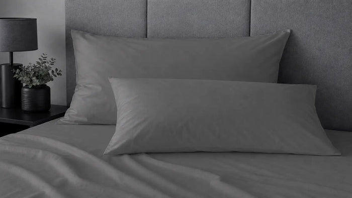Grey Polycotton 200TC Pillow Case