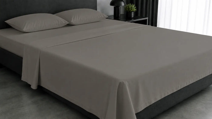 Stone Polycotton 200TC Flat Sheet