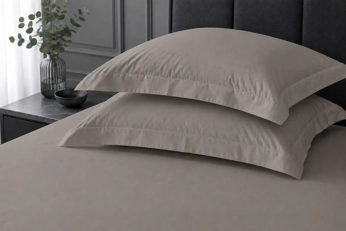 Stone Polycotton 200TC Oxford Pillow Case