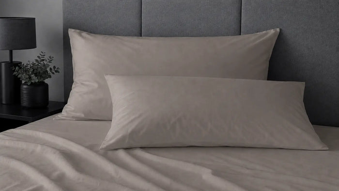 Stone Polycotton 200TC Pillow Case