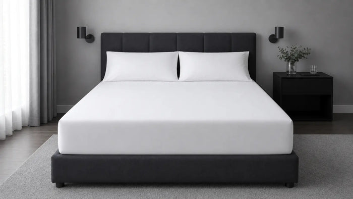 White Cotton 200TC Fitted Sheet