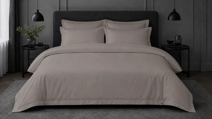 Stone Cotton 200TC Oxford Duvet Cover Set
