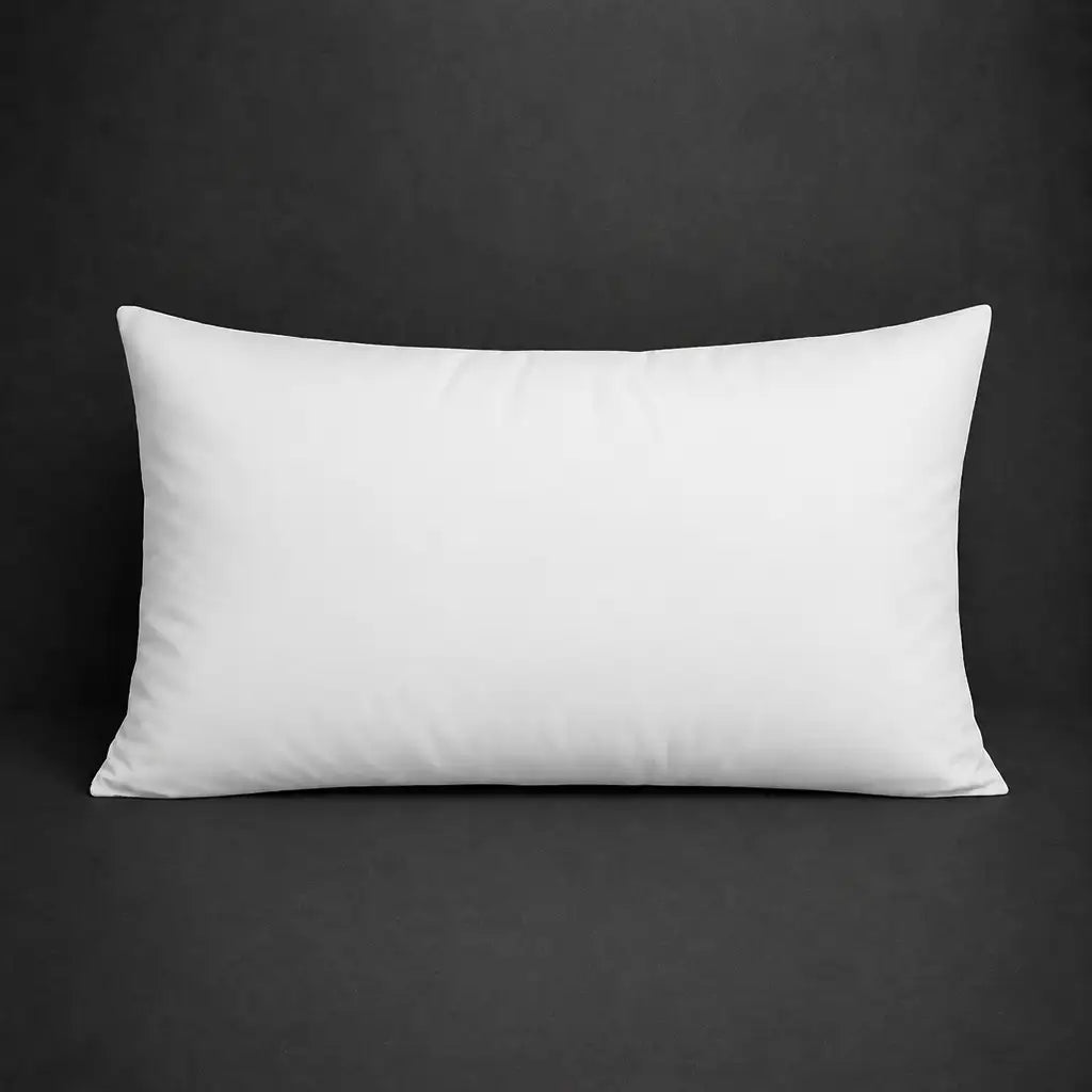 White 100% Cotton Percale 300TC pillow case, Standard and King, plain with no satin stitch - front view - Linen and Co