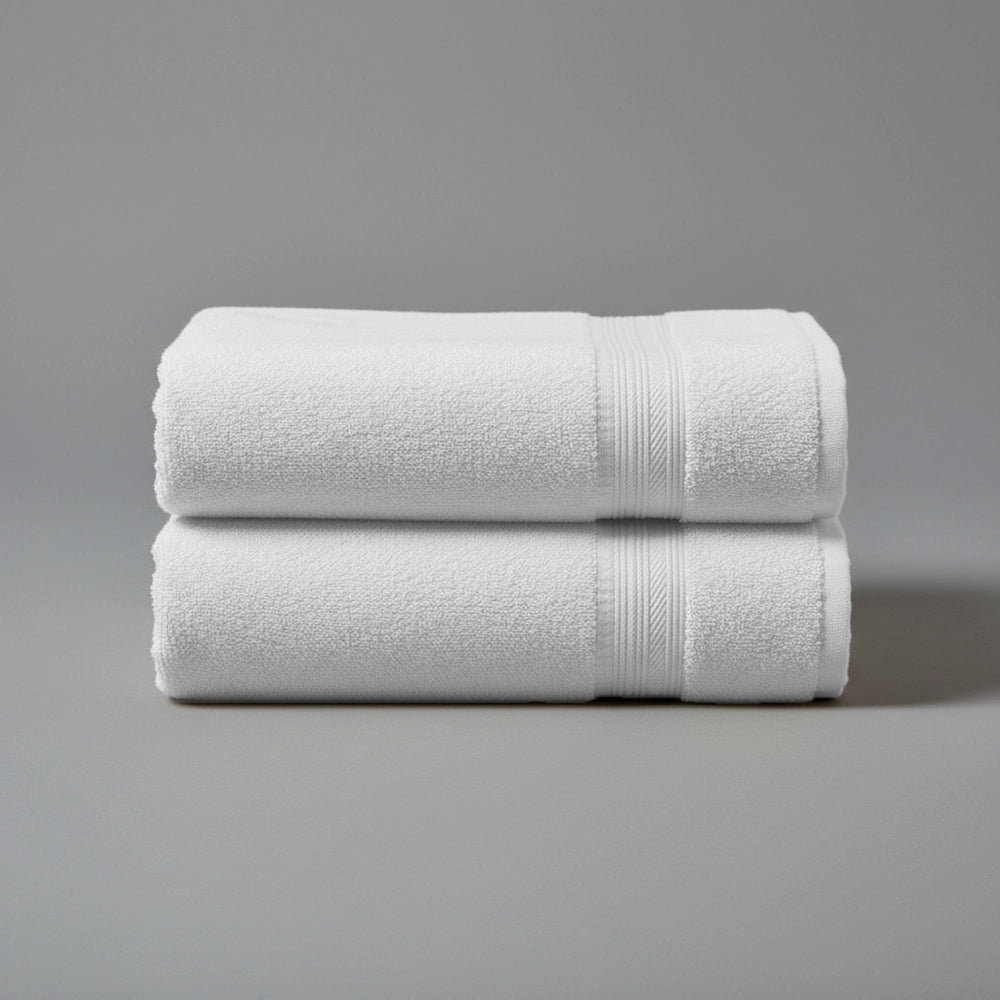White Bristol Big and Soft bath towels by Linen and Co - luxury hospitality face towel