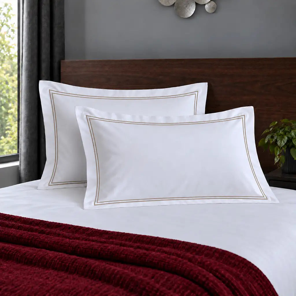 Satin stitch bed linen