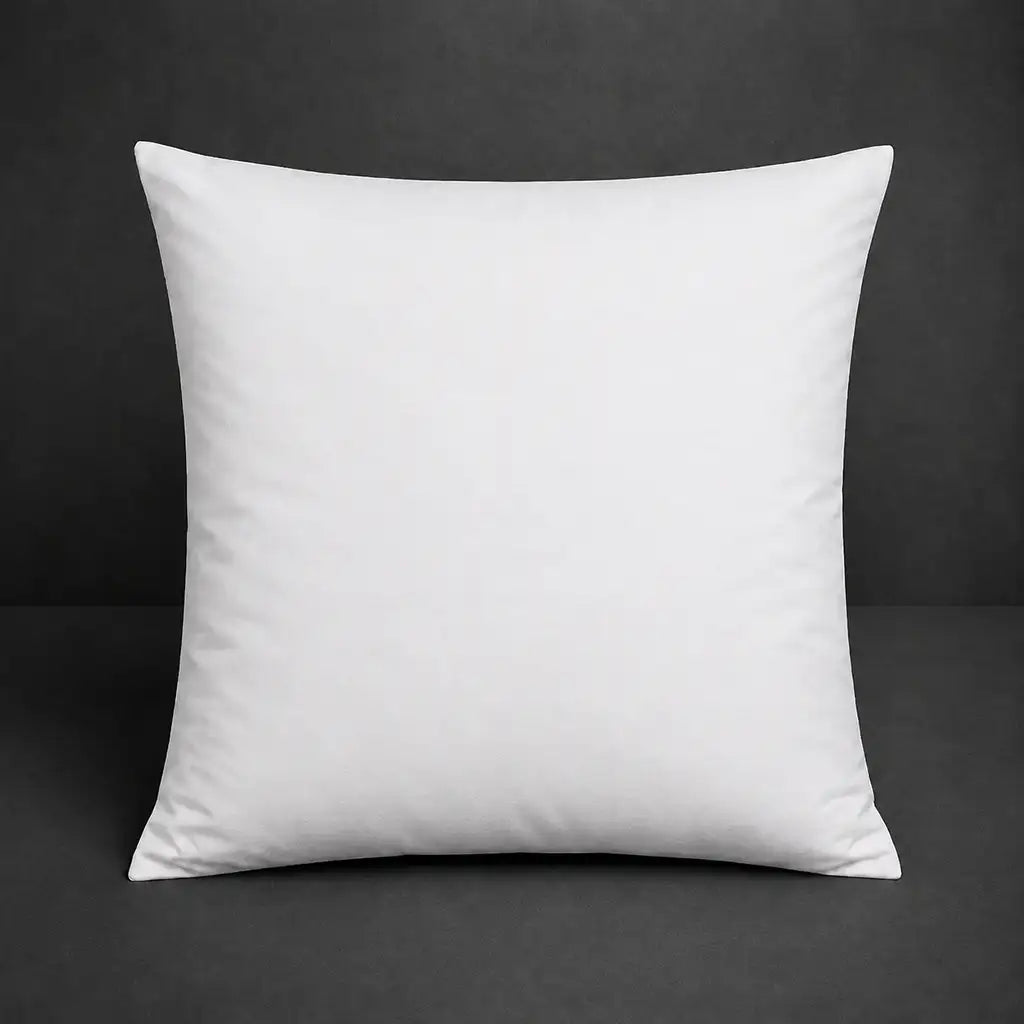 Square White Polycotton Percale 200TC Continental pillowcase plain - no satin stitch - Linen and Co.
