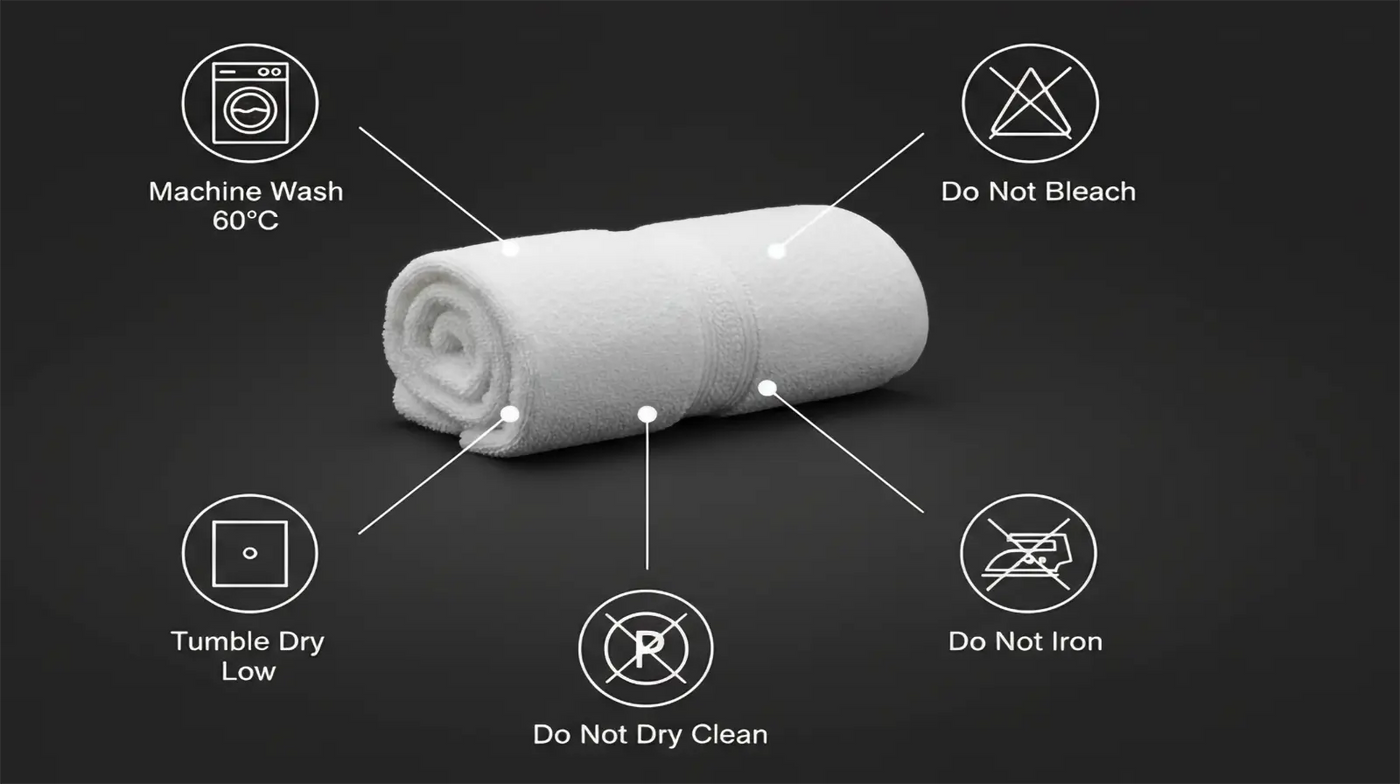 Care guide for Simon Baker Hotel Towels