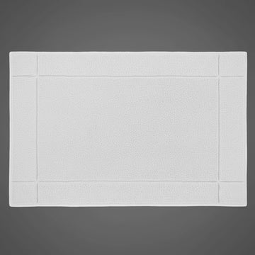 White Glodina snag-free bath mat premium hospitality bath linen by Linen and Co